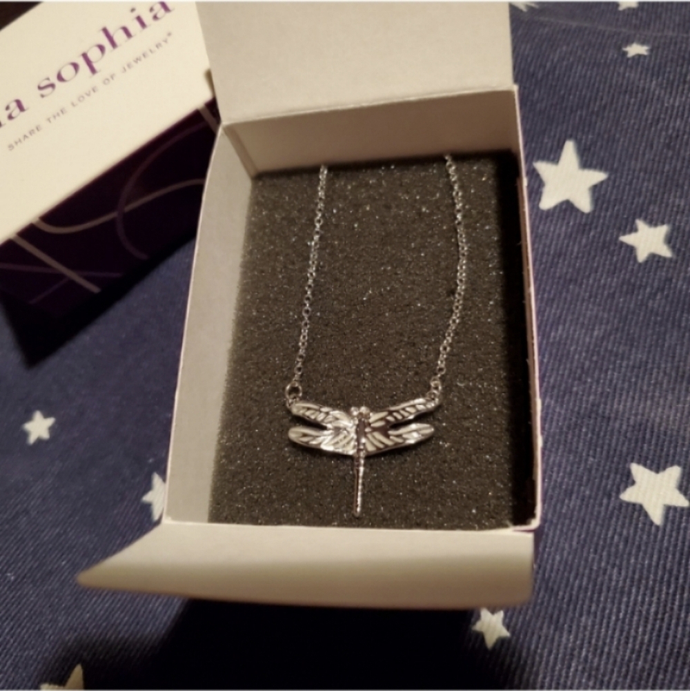 Lia Sophia Silver-plated Anti-Tarnish  Dragonfly Pendant Necklace